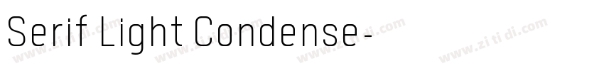 Serif Light Condense字体转换